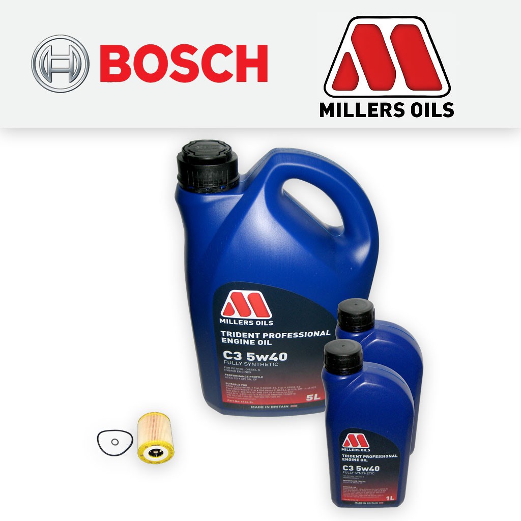 SERVICE KIT for BMW 5 SERIES (E39) 525D OIL FILTER +5w40 LL OIL (2000-2004)