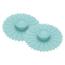 2Pcs Silicone Cup Cover, 4.1" Mug Cover for Cups Glass Cups Blue