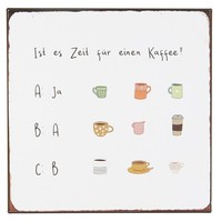 "Ib Laursen Blechschild \"Ist Es Zeit FüR Kaffee\" Wandschild Metallschild 70197-00"