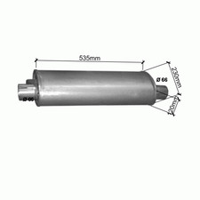 MERCEDES UNIMOG Rigid U1000 95HP 1976-1988 Silencer