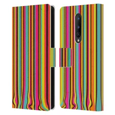 HEAD CASE DESIGNS DYNAMIC STRIPES LEATHER BOOK WALLET CASE FOR ONEPLUS PHONES