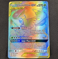 Pokémon TCG Venusaur And Snivy GX Full Art Rainbow (249/236) Cosmic Eclipse  on eBay