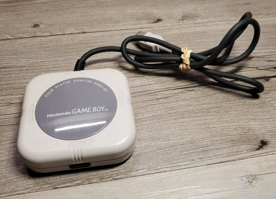 Official Nintendo Game Boy Four 4 Player Adapter DMG-07 Multiplayer Link Cable