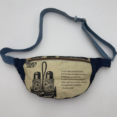 Handmade Upcycled Trader Joe s Swift Denim Crescent Crossbody