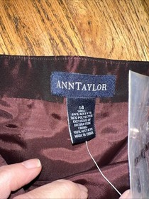 Y2K Ann Taylor 14 Bustier Top Wine Taffeta Boned Corset Renfair Steampunk NWT