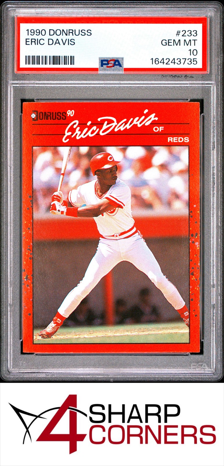 1990 DONRUSS #233 ERIC DAVIS REDS PSA 10