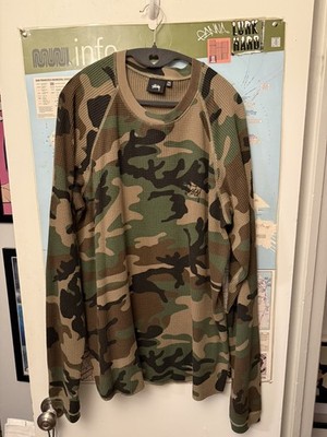 Stussy Thermal Basic Stock Woodland Camo XXL | eBay