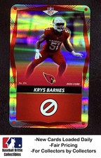 2025 UNO Elite Core Edition - Red Foil #014 Krys Barnes Arizona Cardinals