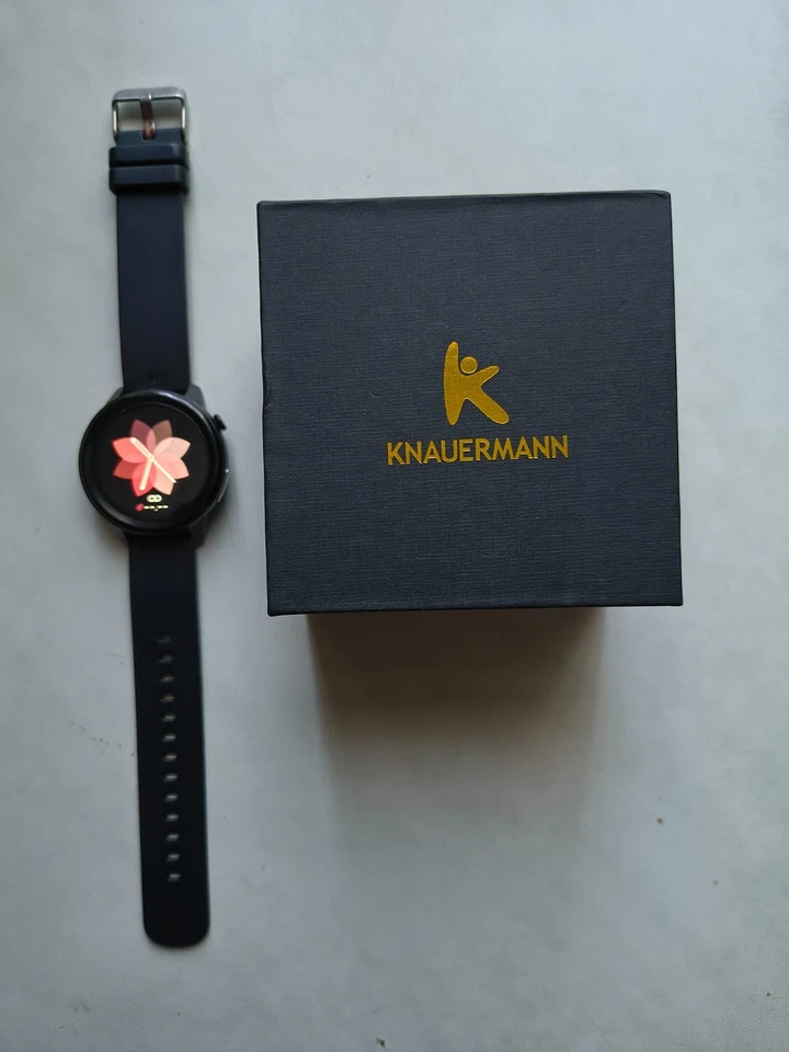 Knauermann Pro 1 Gesundheitsuhr; rund (1.3 Zoll); Silikon Schwarz (TPU)