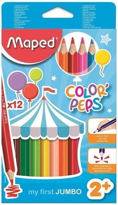 MAPED Kredki Colorpeps max trójkątne 12 kolorów