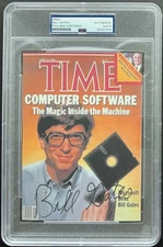 Bill Gates Signed 5x7 Photo Print PSA/DNA Encapsulated Microsoft Time Magazine 