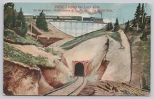 VINTAGE POSTCARD 8879 Looping the Loop Moffat Road Colorado Train Tunnel Bridge