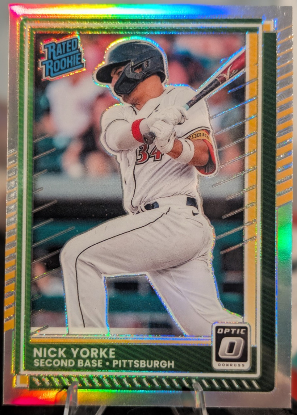 2025 Donruss Optic Nick Yorke #37 Silver Holo Prizm Rated Rookie Pirates