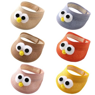 Empty Top Sun Visor Kids Hat Sunscreen Beach Baseball Cap Multiple Color-Opt
