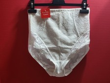 NEW VINTAGE FLEXEES WOMENS LG SHAPER BRIEF 2258 SHINEY WHITE PANTY FIRM CONTROL