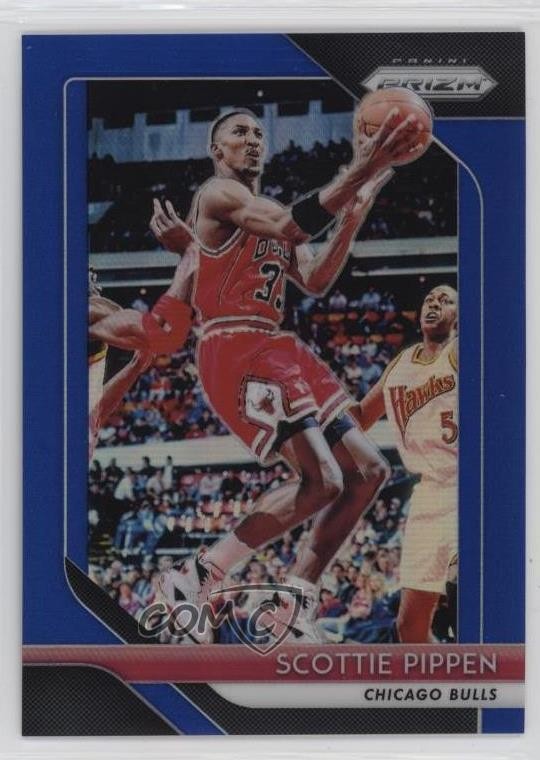 2018-19 Panini Prizm Blue Prizm 39/199 Scottie Pippen #65 HOF 0b4t