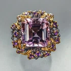 Women gift 28 ct Natural Ametrine Ring 925 Sterling Silver Size 8 /R473038