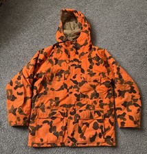 Vintage Cabelas Orange Camo Nylon Goretex Hooded Hunting Jacket - Men  s M