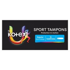 U By Kotex Sport Tampons Regular Gym Pouch 16 Pack x 12