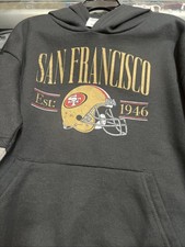 San Francisco 49ers Youth Kids Boys NFL Hoodie Medium Black Gold Red