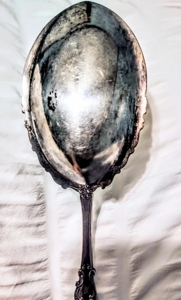 Cuchara grande para servir Gorham de plata esterlina rara Luxemburgo Foto 3 de 4