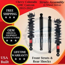 Monroe OEM Front Strut & Rear Shock For 2015-2022 GMC Canyon/Chevy Colorado 4WD