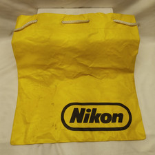 Vintage Nikon Inflatable Pad Yellow Bag for Cameras W/ Drawstring Closure
