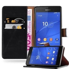Case for Sony Xperia Z3 Protection Wallet Cover Magnetic Luxury Book