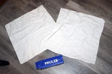 MIULEE Set of 2 White Throw Pillow covers, 20 inches, textured