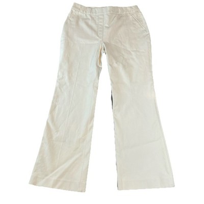 SPANX Pants Womens Large White Pull on Boot Cut  Classic Minimalsit EUC