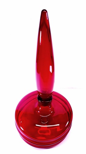 Blenko Regal Specialty Line 9-RE Ruby Red Decanter Historic Period Husted 1960 - Picture 11 of 18