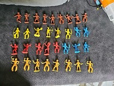 Marx Mix Plastic Cowboys Indians Figure Collection LOT 33 1960's Western Replica