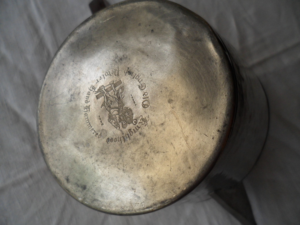 Antique Art Deco vintage English Pewter teapot bakelite handle tea