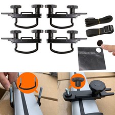 4PCS Stainless Universal Roof Box U-Bolt Clamps Car Van Mounting Fitting Kit UK