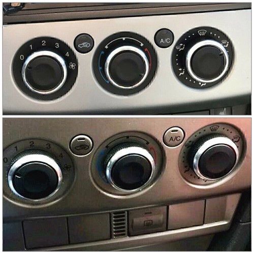 3 x Fit Ford Focus MK2 MK3 Mondeo C/S-max Air Conditioner Switch Knob Button Blk - Picture 2 of 12