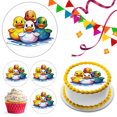 Ente Entlein Tortenaufleger Party Deko essbar Geburtstag Geschenk Feier Cupcake