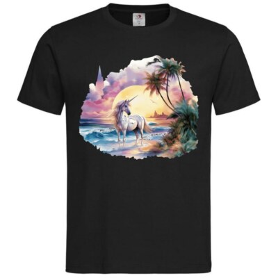 T-Shirt Einhorn Fabelwesen Pferd Märchen Unicorn Kuscheltier Traumland 401810s