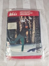 Vintage REI Meraklon LONG JOHNS Shirt Size L Tall Blue Made USA Thermal NOS New