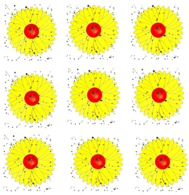 TUFROX 9pk Fly Trap Window Stickers Sticky Sunflower Insect Bug Flies Killer Catcher