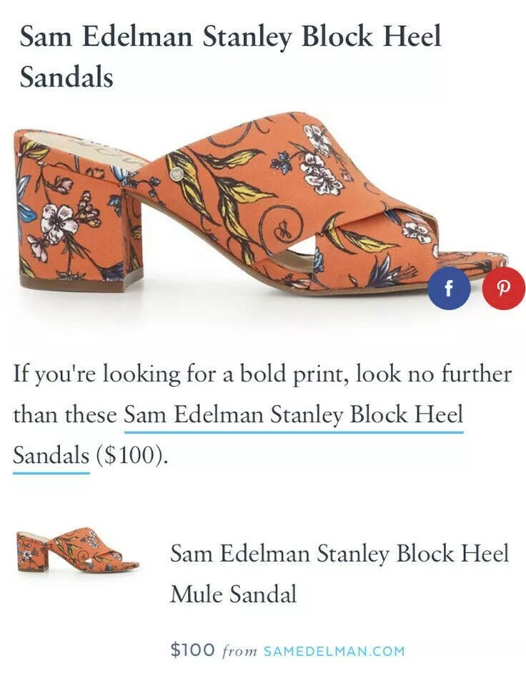 Stanley block heel mule best sale sandal