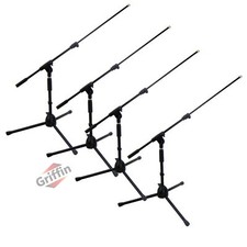 (4-pack) Small Microphone Stand By Griffin Short Height Studio Recording Holder