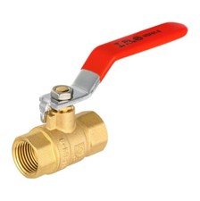 EFIELD 1" 1"Female Thread NPT Ball Valve Red Lever Brass No Lead Free Shipping