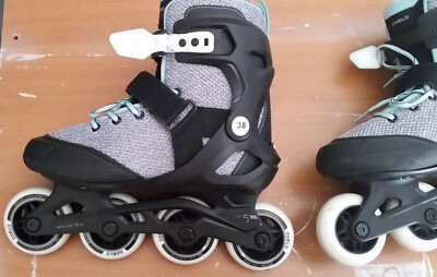 Roller Pattini in Linea Oxelo taglia 38 ruote nero e Usato poche  volte
