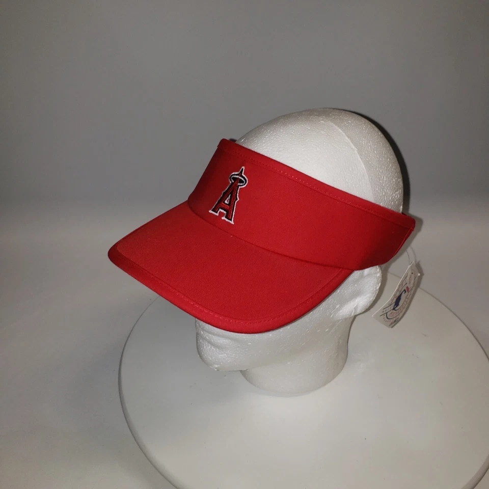 Los Angeles Angels Visor Red Strap Back Twins Enterprise MLB Terry Liner NEW - Image 2 of 4