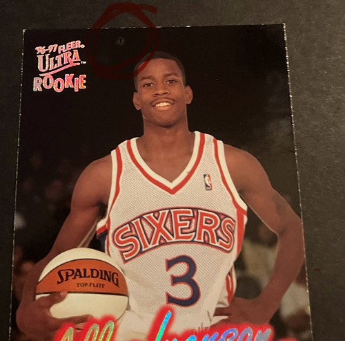 1996-97 FLEER ALLEN IVERSON ROOKIE RC #235 PHILADELPHIA 76ERS @ NON NUOVO DI ZECCA - Foto 3 di 3