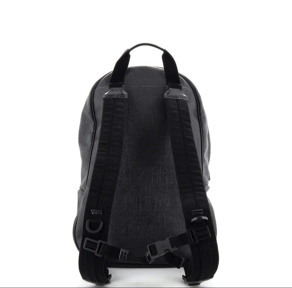 Gucci Interlocking G Backpack Coated Canvas Medium Black | eBay