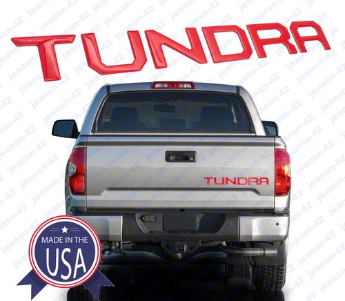 Red Line Domed 3D Raised Letters Compatible With Tundra 2014-2021