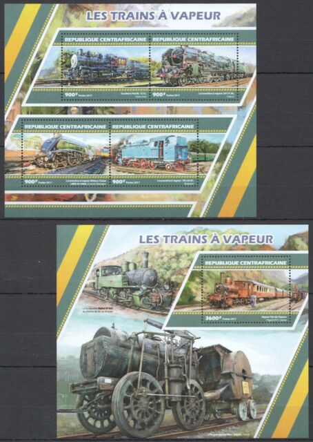 FD0791 2017 CENTRAL AFRICA STEAM TRAINS RAILROADS TRANSPORT #6950-53+BL1611 MNH FD0791 2017 CENTRAL AFRICA STEAM TRAINS RAILROADS TRANSPORT #6950-53+BL1611 MNH