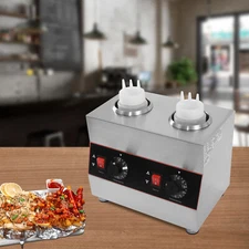 Electric Cheese Sauce Warmer 2 Bottles Commercial Sauce Warmer 110V USA