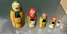 Vintage Russian Matryoshka Nesting Dolls Hand Painted Set of 6